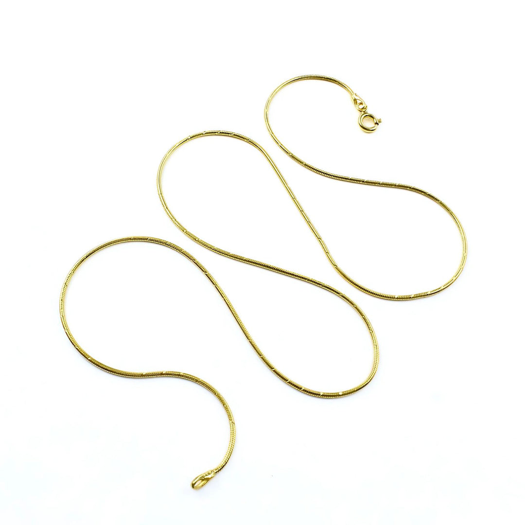 Gold Tone 925 Sterling Silver snake Neck Chain 18"