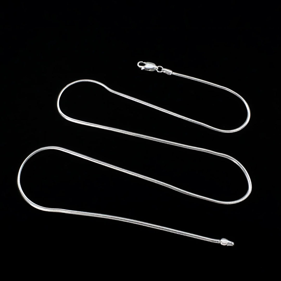 18" 925 Sterling Silver women snake style Neck Chain