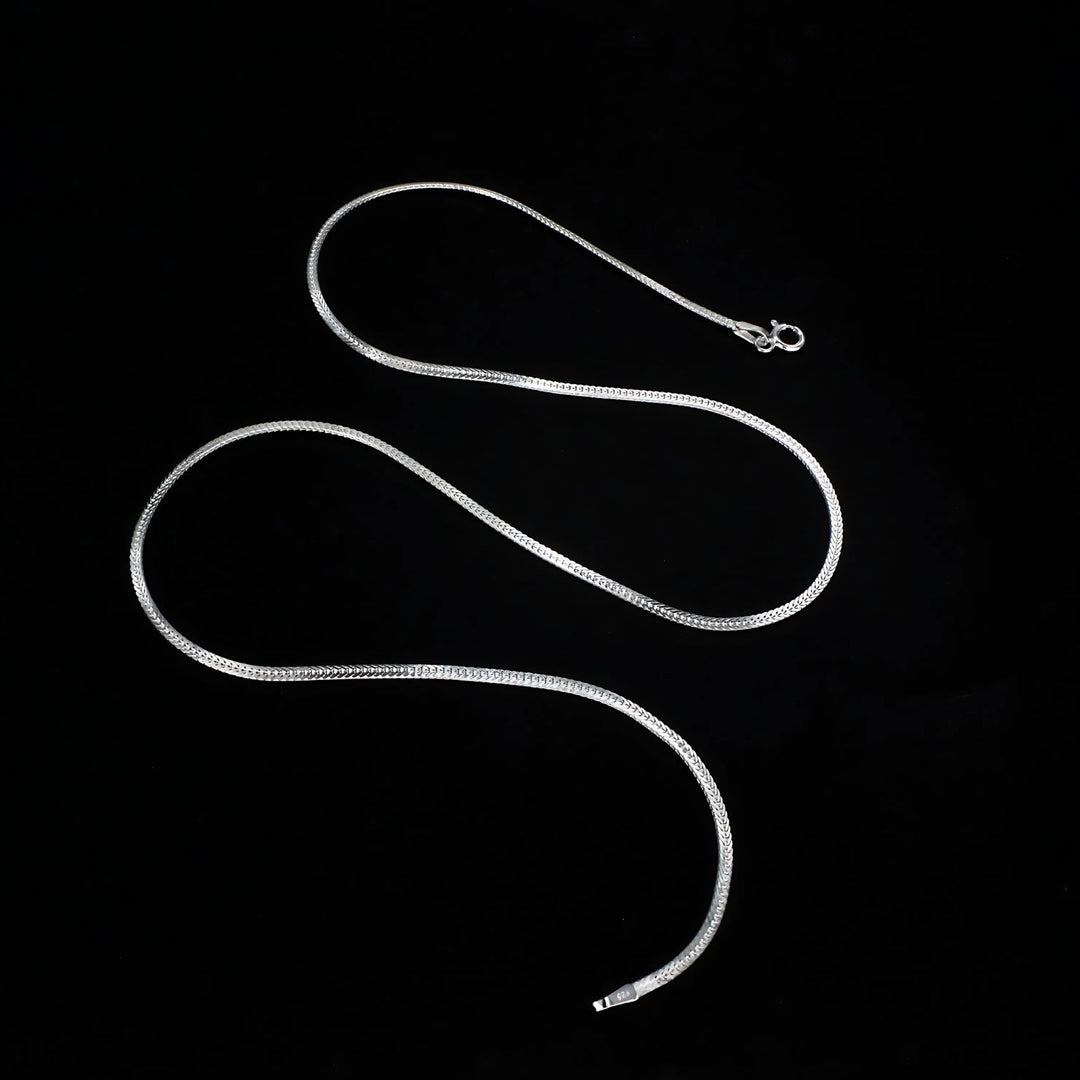 925 Sterling Silver women Light weight Neck Chain 18"