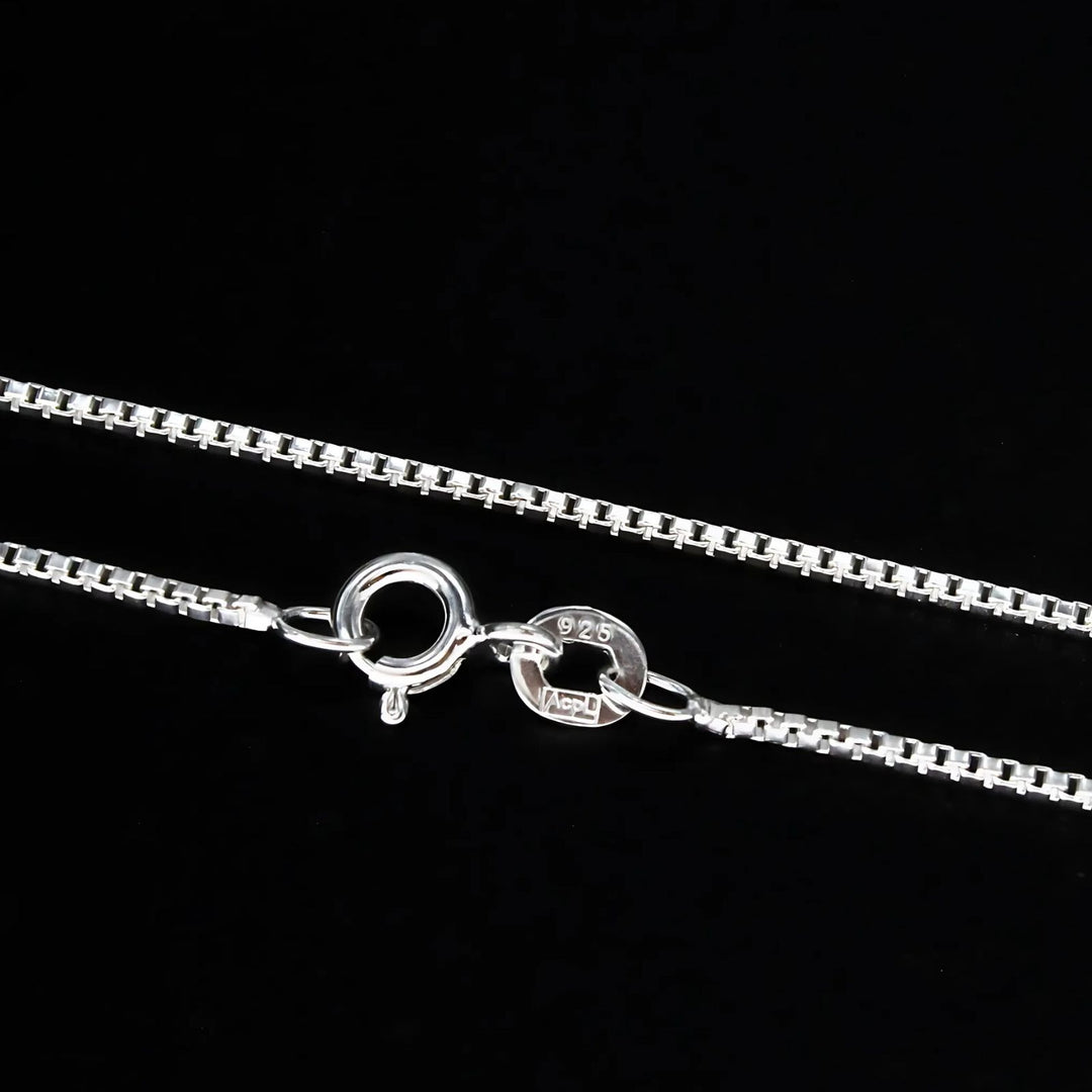 925 Sterling Silver box design regular wear Neck Chain 18"
