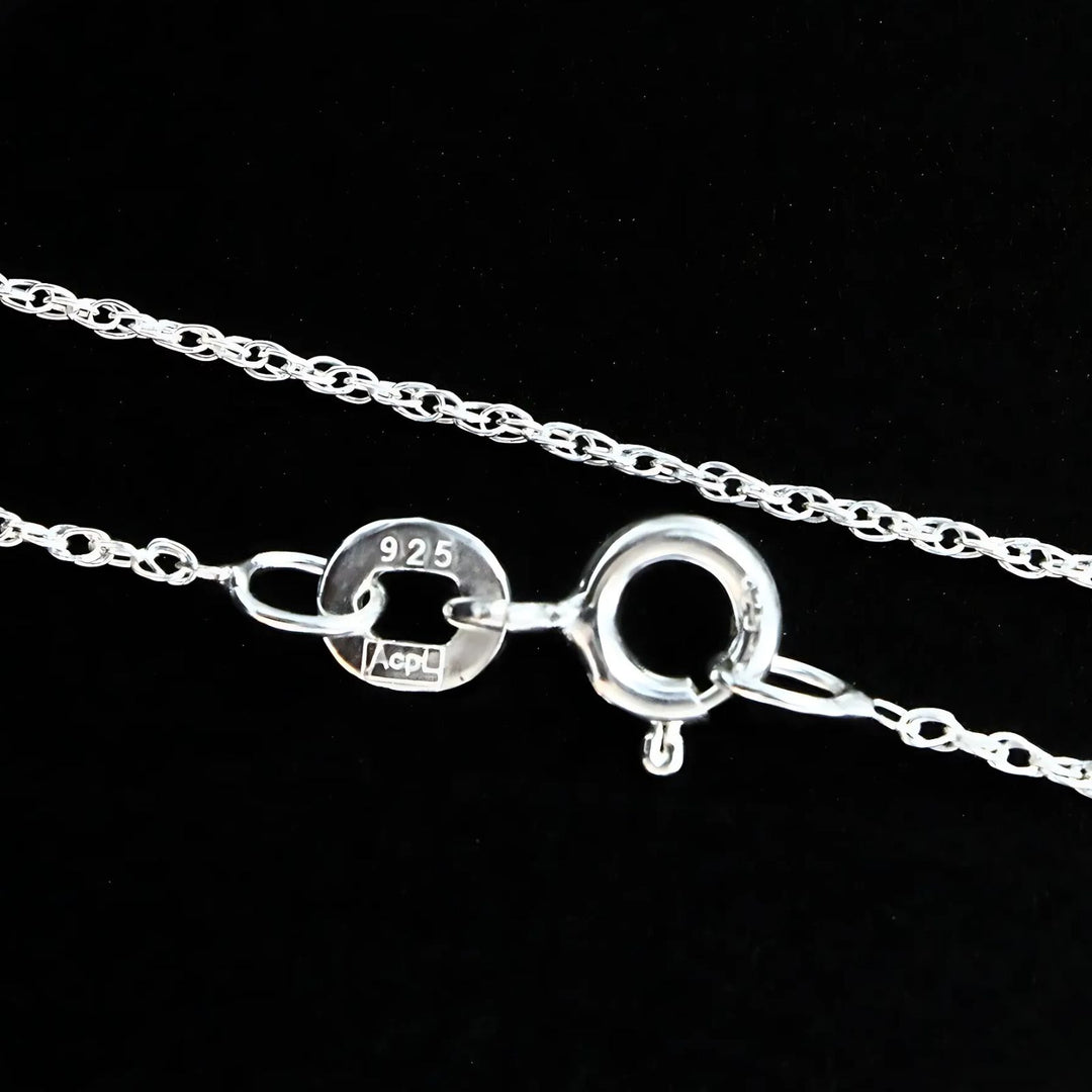 18" 925 Sterling Silver women Light weight rope style Neck chain