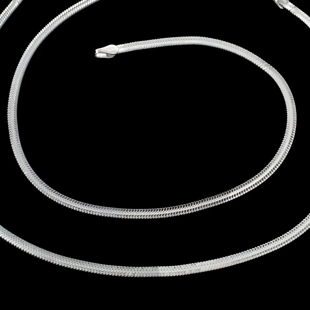 Real 925 Sterling Silver Indian women Snake Chain Anklet Pair 10.2"