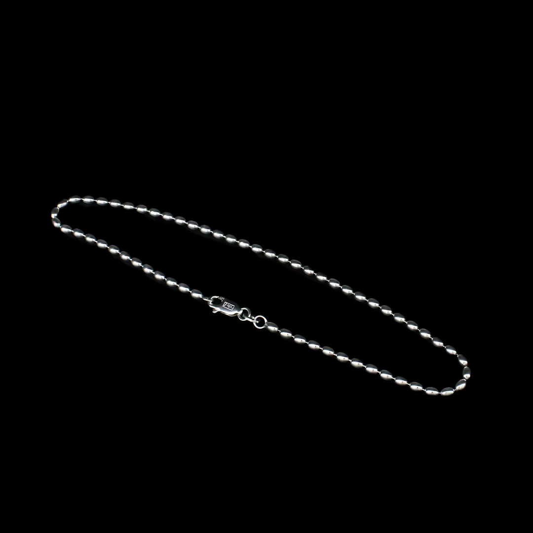 925 Sterling Silver Oval Ball Design girlish Anklets Ankle Bracelet 10.3"