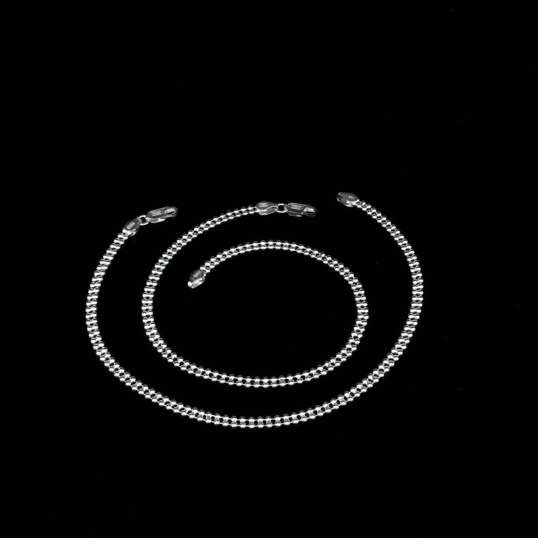 925 Sterling Silver girlish gifting party wear Anklets Ankle Bracelet 10.2"