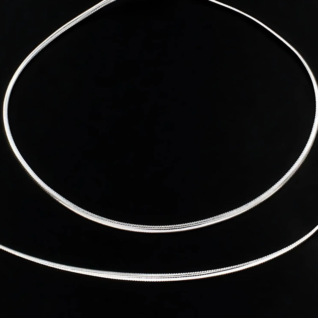 925 Sterling Silver Indian women boho look Chain Anklet Pair 10.3"