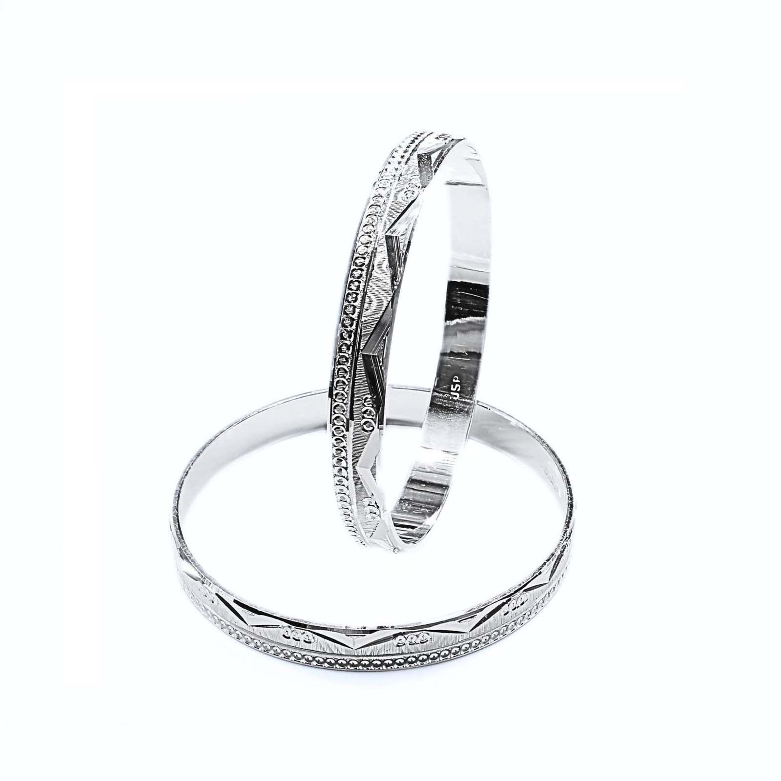 990 Real Silver Women gifiting jewellery Bangles Bracelet (Kangan