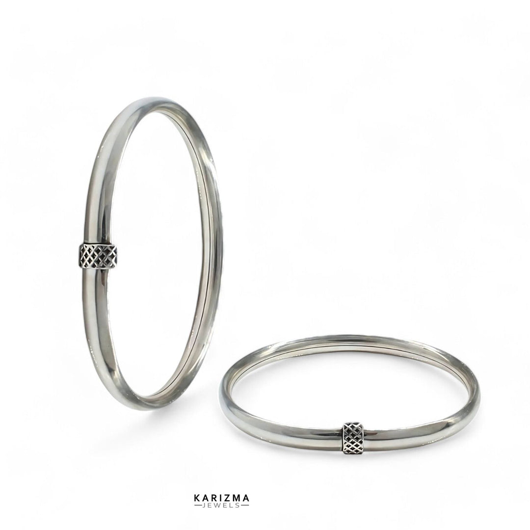 Handmade Silver oxidized Bangles for ladies