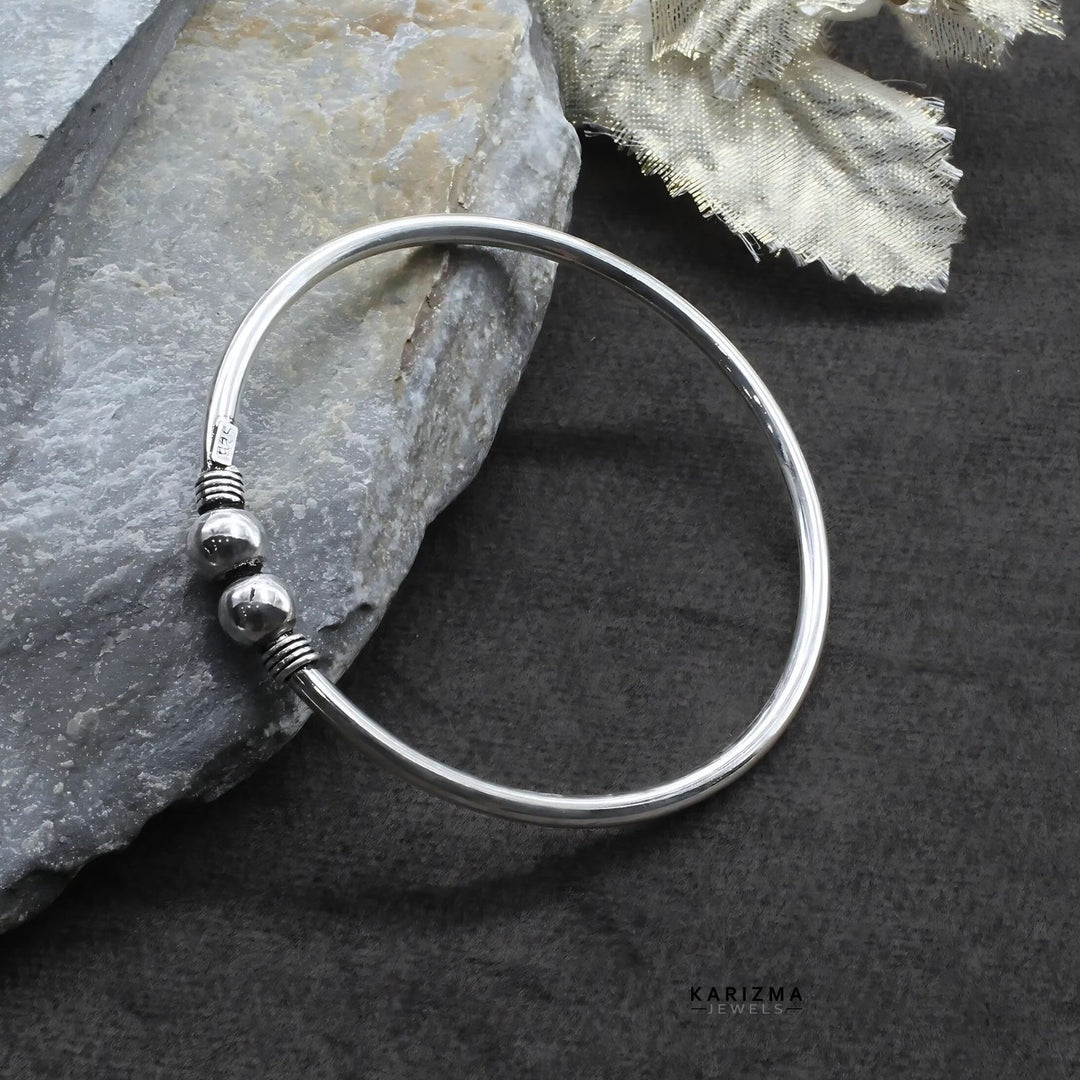 925 Silver oxidized Bangle Bracelets from India 