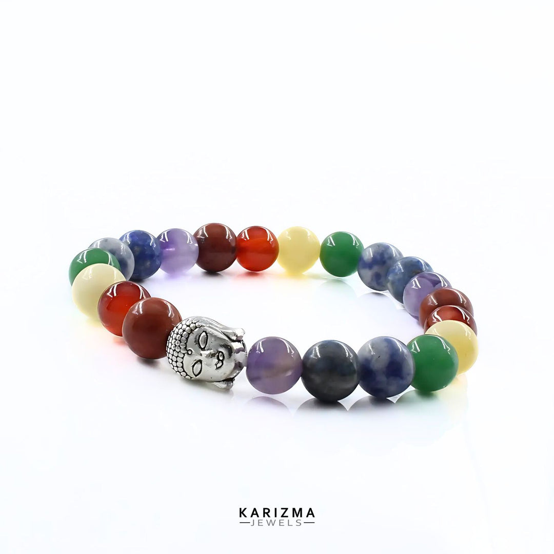 7 Chakras Reiki Healing Meditation and Protections Crystal Beads Bracelet for Men and Women