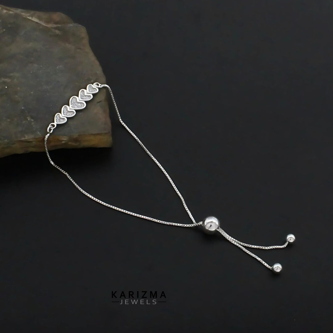 925 Real Sterling Silver handmade pretty Bracelet for Girls