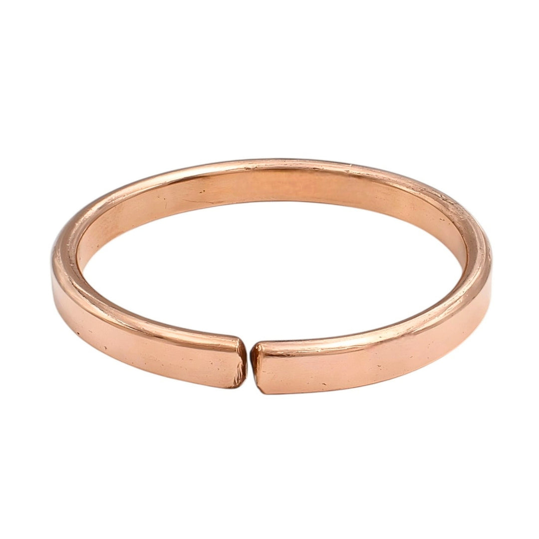 Pure Nepaliya Adjustable Copper Cuff Bangle Flat Bracelet Kada