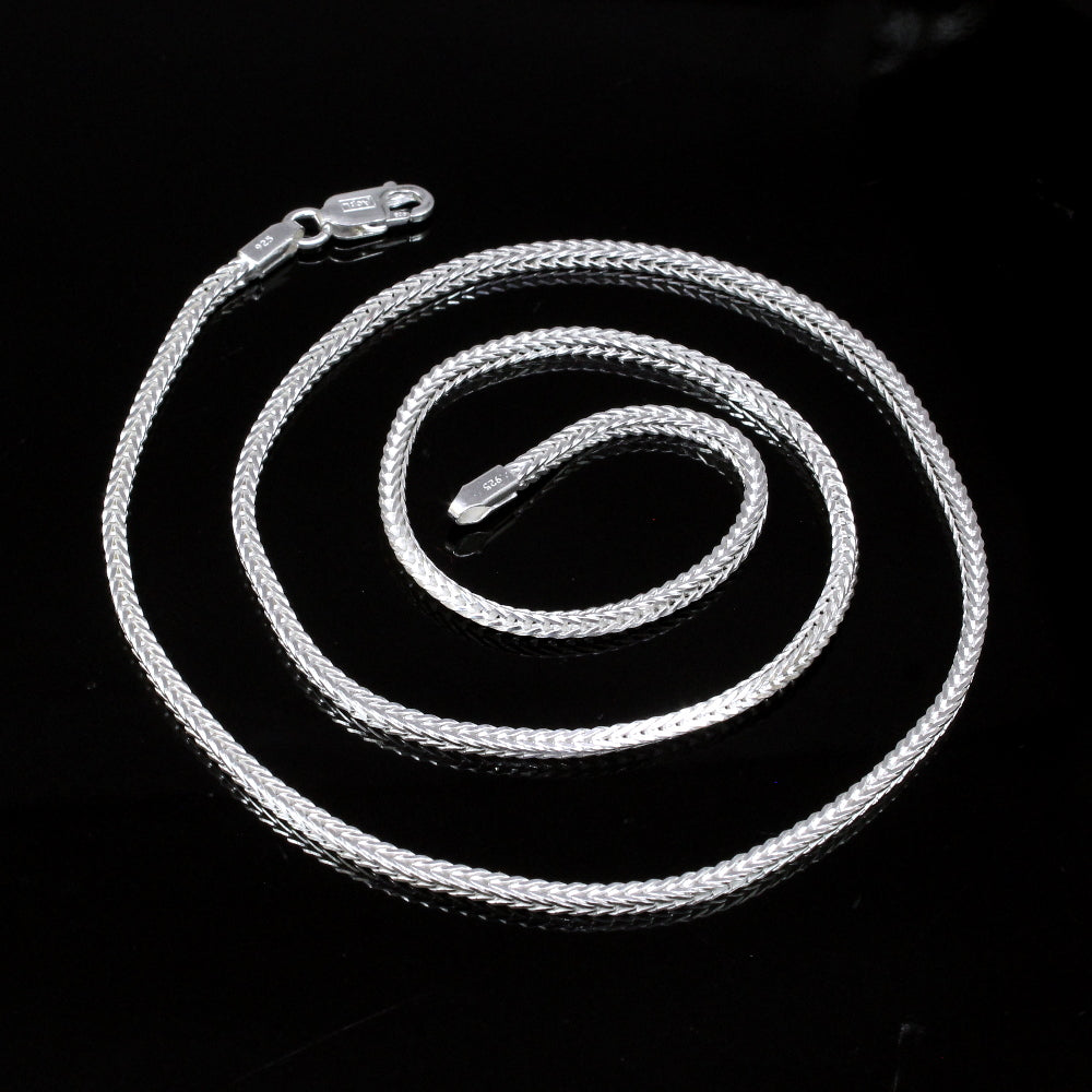 925 Real Solid Silver Indian Style Chain 20" Neck Chain