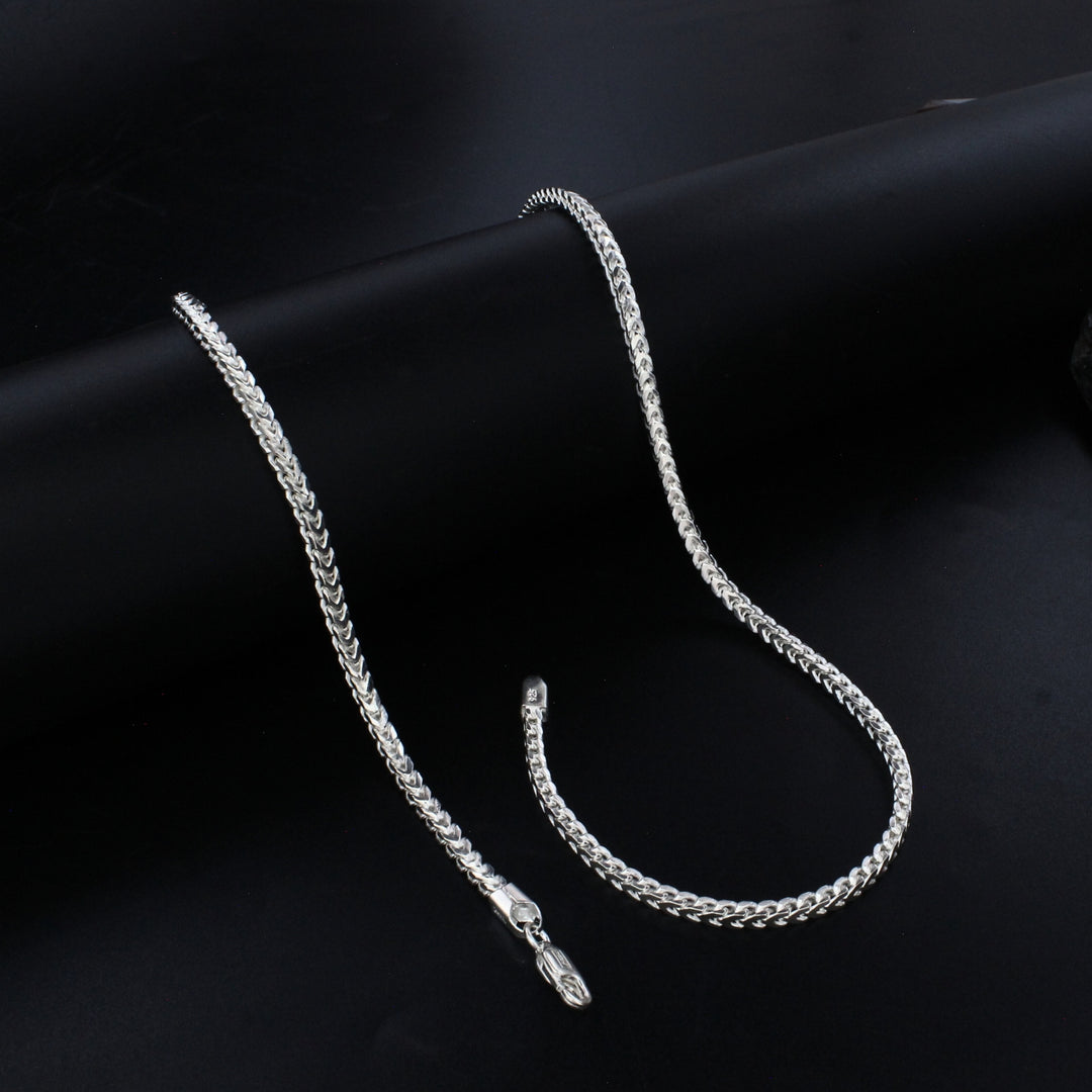 925 Real Sterling Silver franco Neck Chain 20"