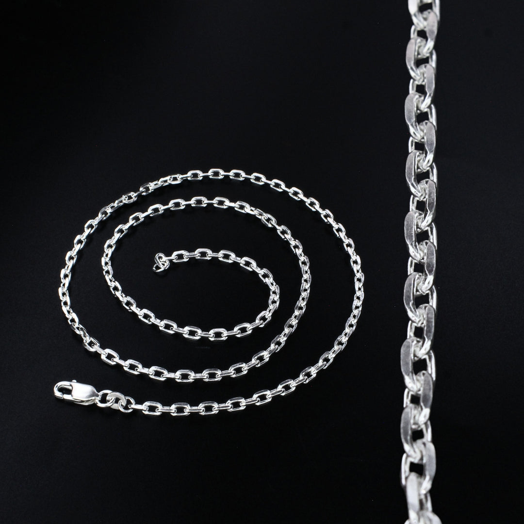 925 Real Sterling Silver Unisex Rolo Neck Chain 20"