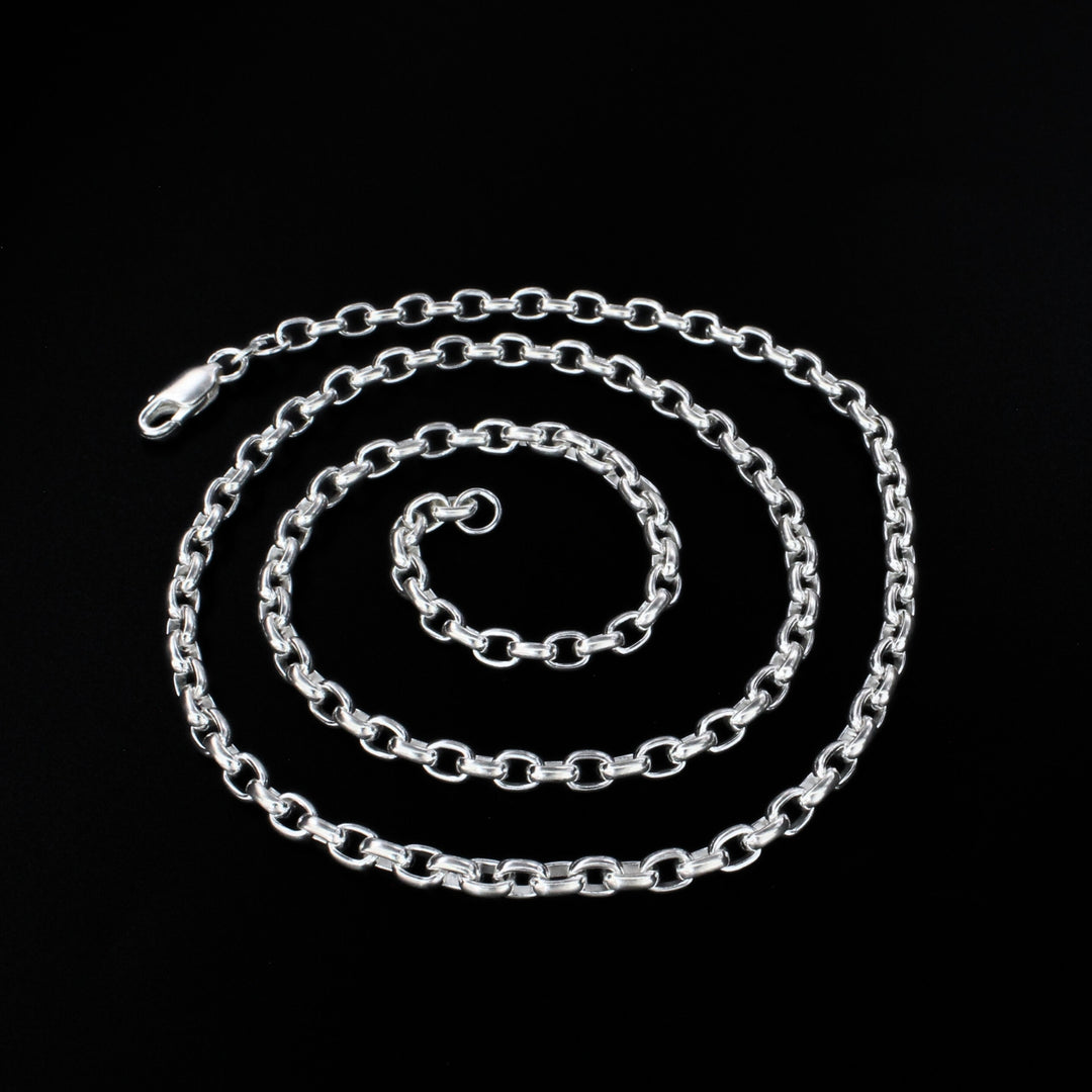 925 Real Sterling Silver Unisex Cable Neck Chain 20"