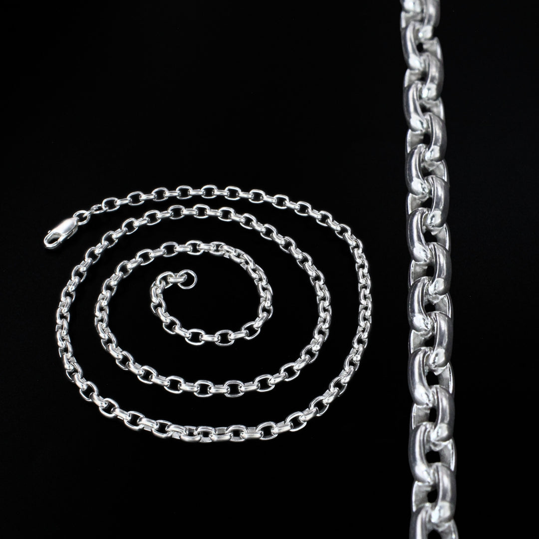 925 Real Sterling Silver Unisex Cable Neck Chain 20"