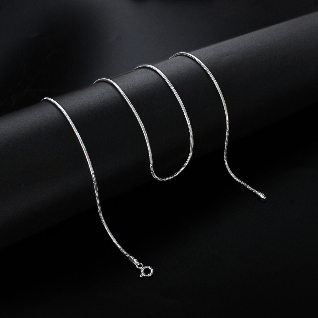 1.5MM Real 925 Sterling Silver snake Neck Chain 20"