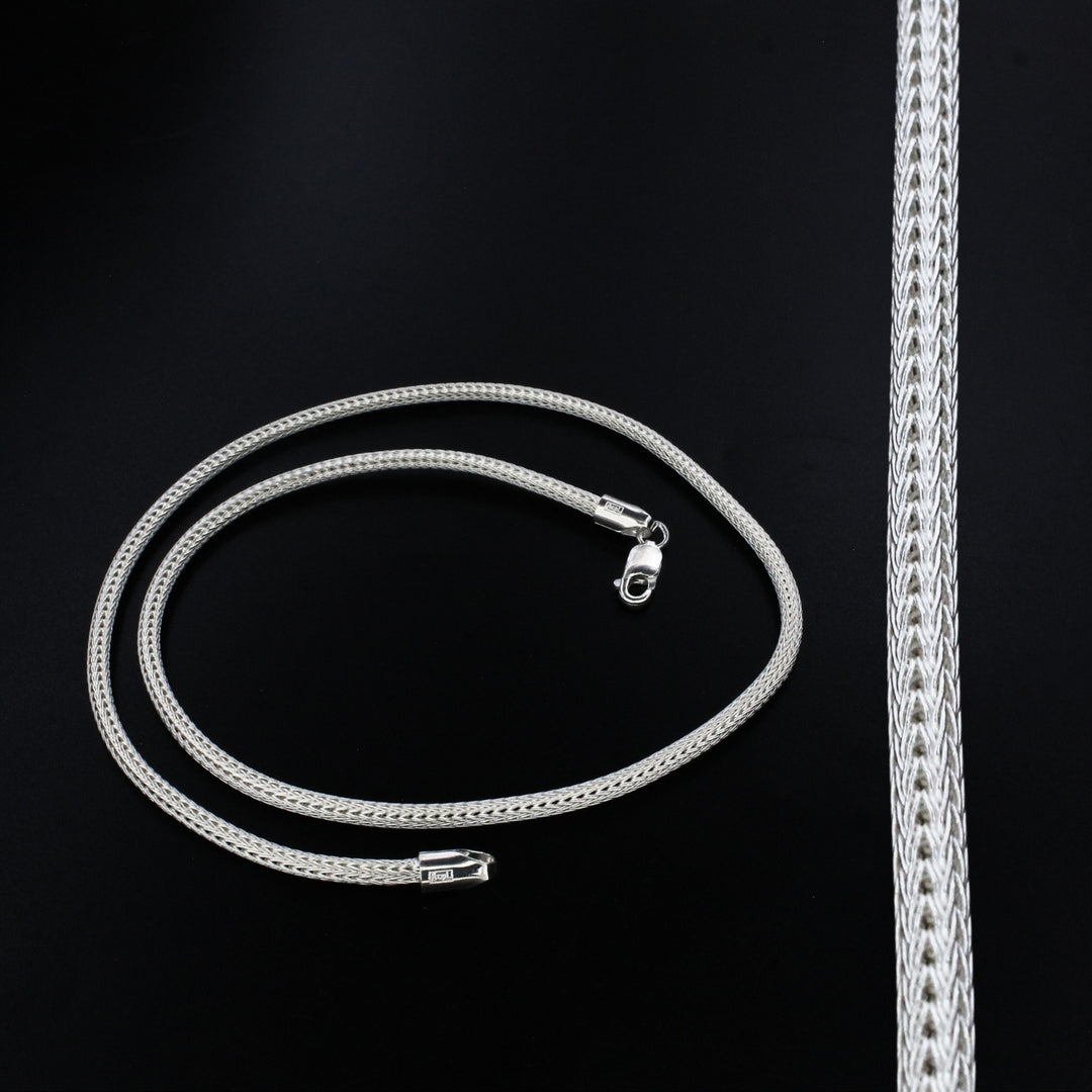 925 Real Sterling Silver Tulang Naga Neck Chain 20"