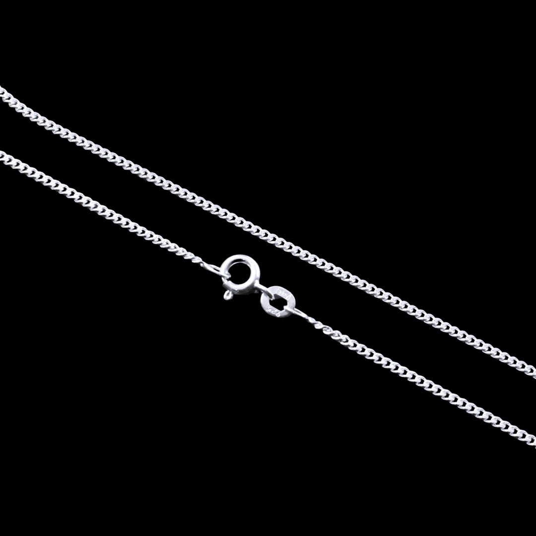 Real 925 Sterling Silver Spring Locking System Neck Chain 18"