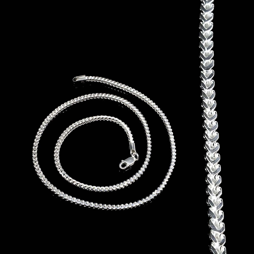 925 Sterling Silver Unisex Franco Neck Chain 20"