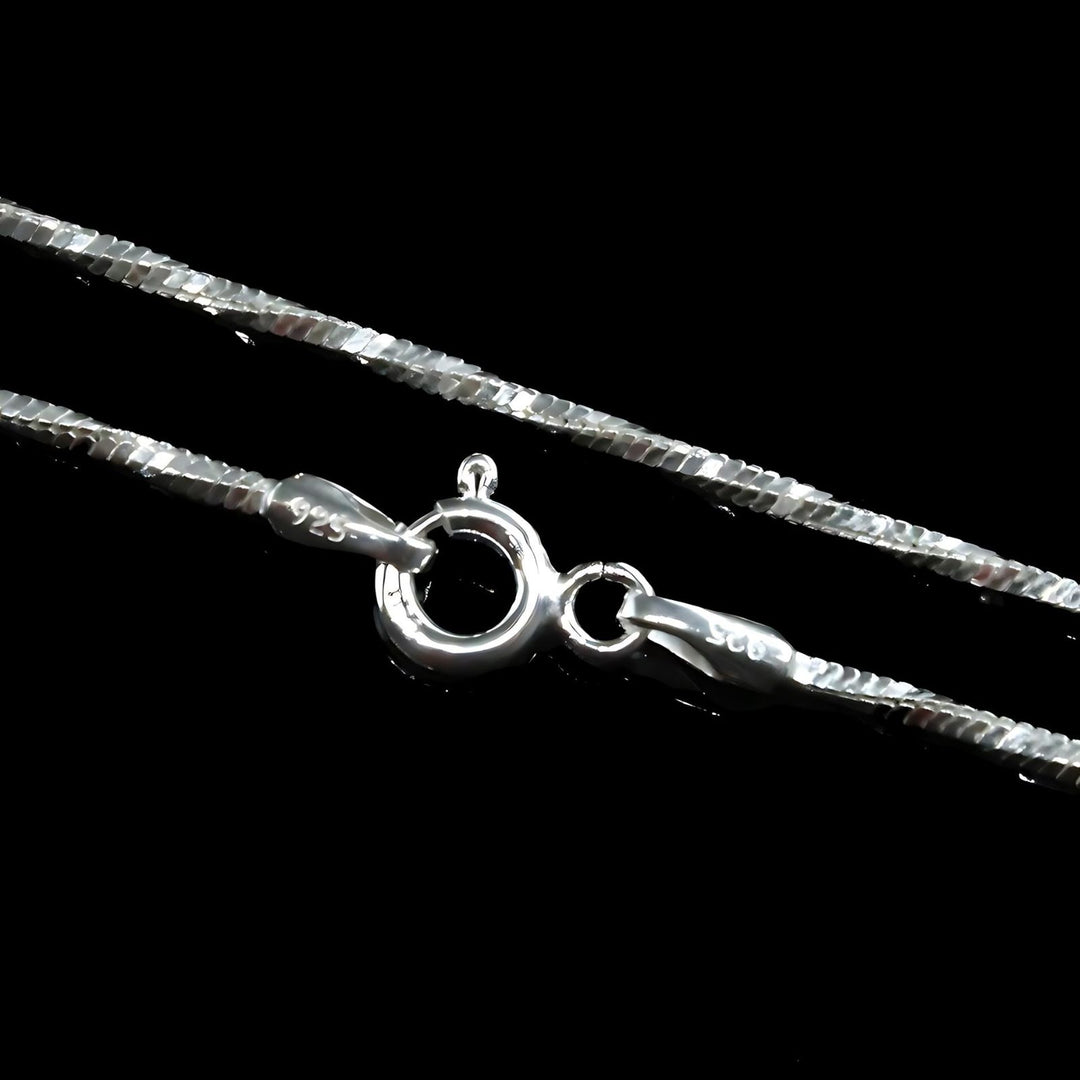 925 Sterling Silver Unisex amazing Twisted Neck Chain 18"