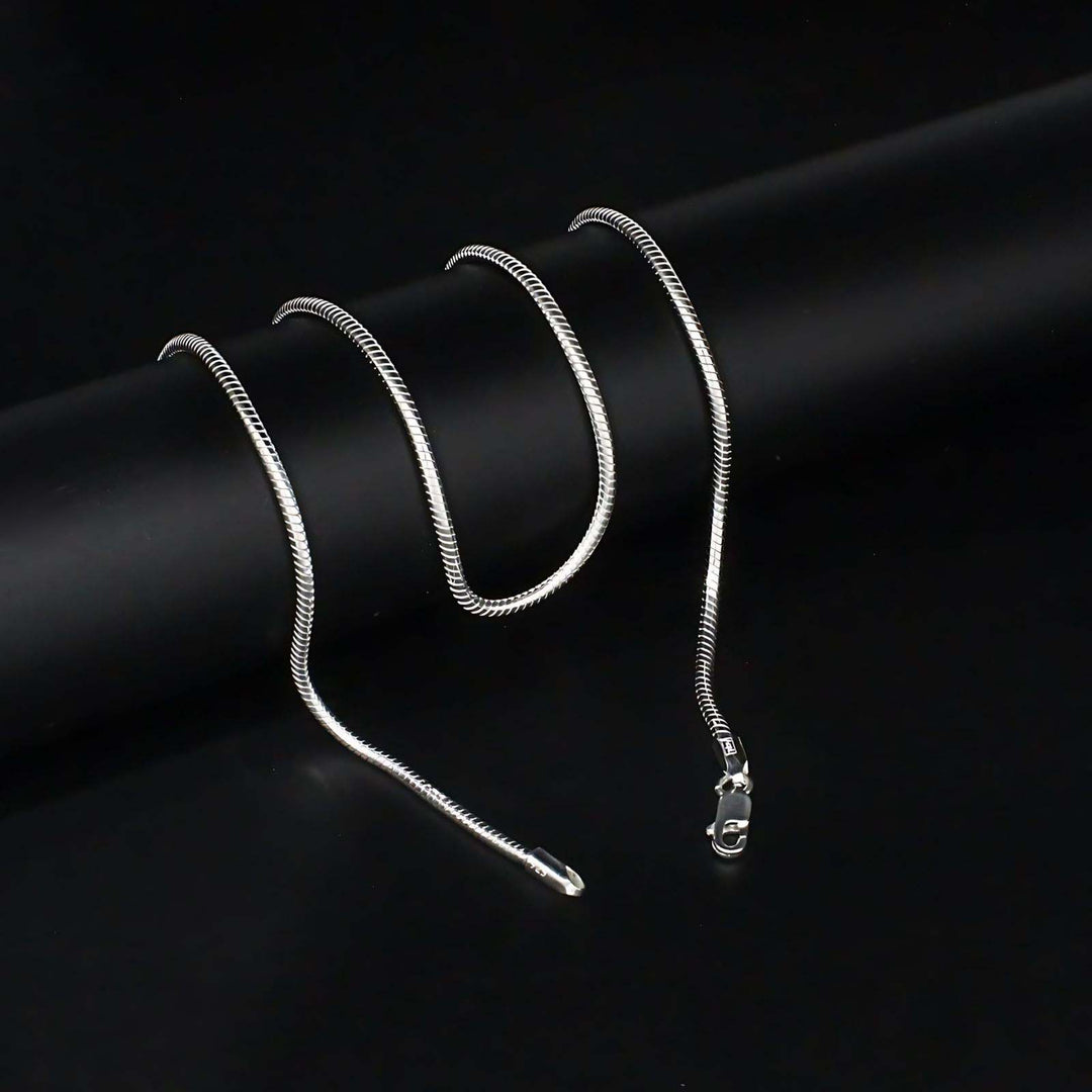 925 Sterling Silver men women Snake style Neck Chain 20