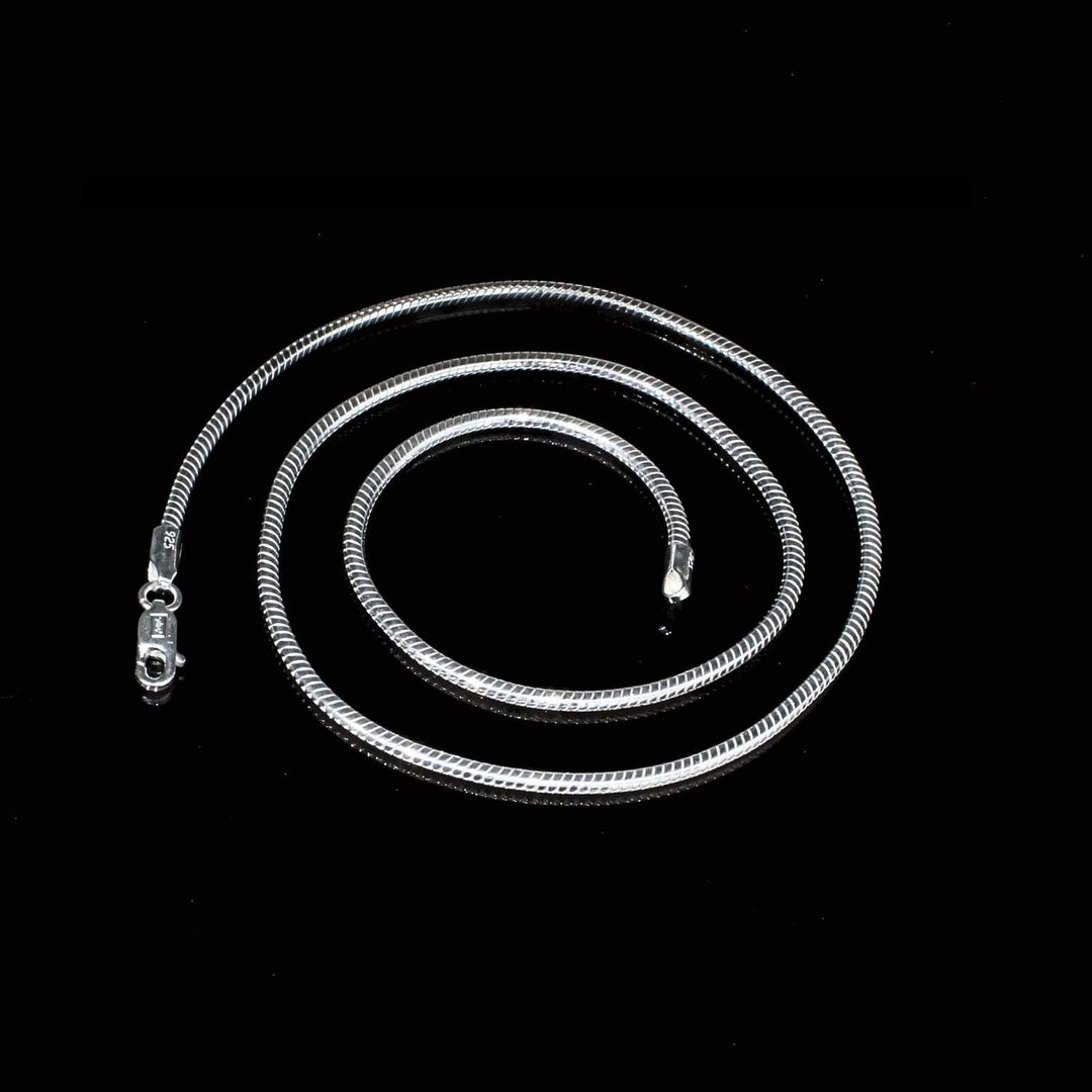 925 Sterling Silver men women Snake style Neck Chain 20"