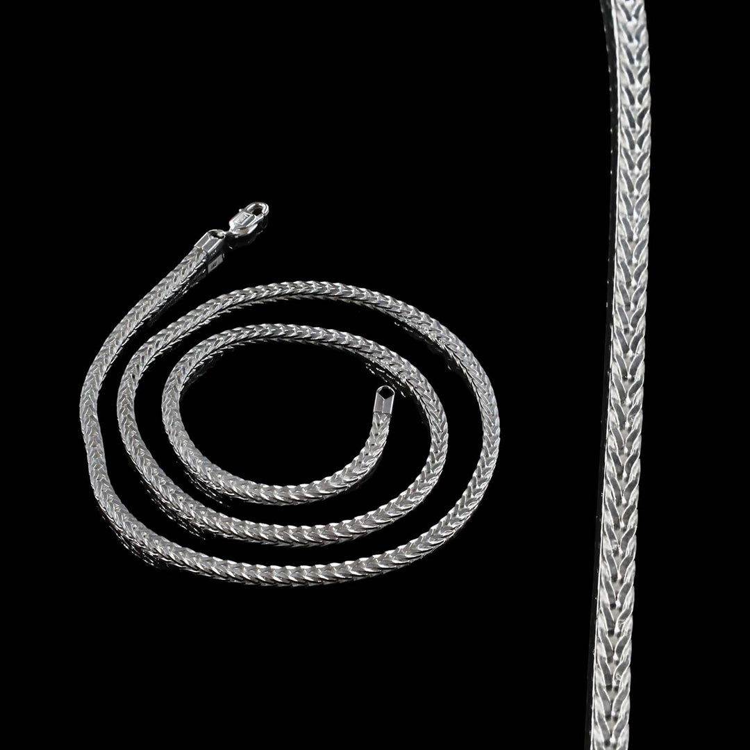 23.5" 925 Sterling Silver Foxtail Chain Men's Women's Neck Chain