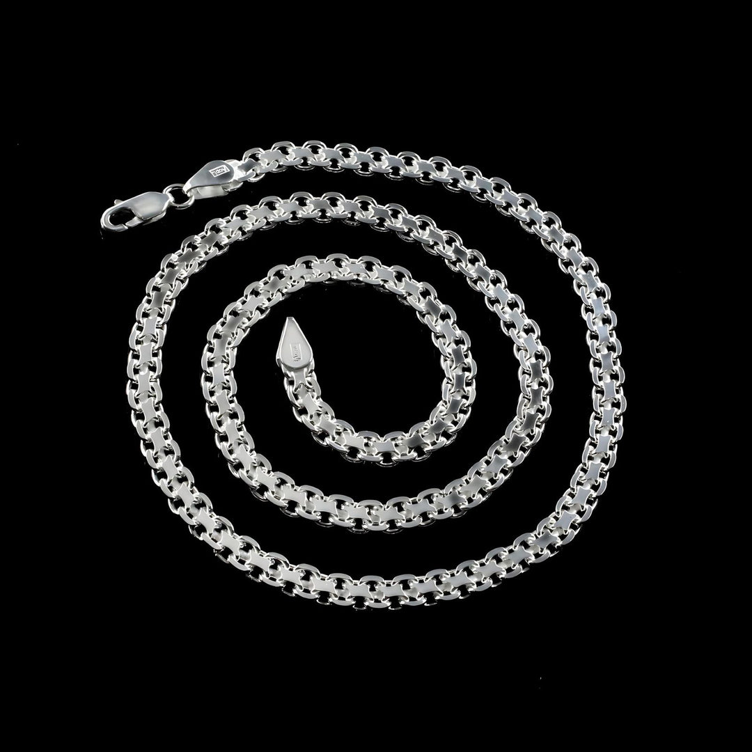 20" 925 Sterling Silver fabulous Bismark Style Unisex Neck Chain