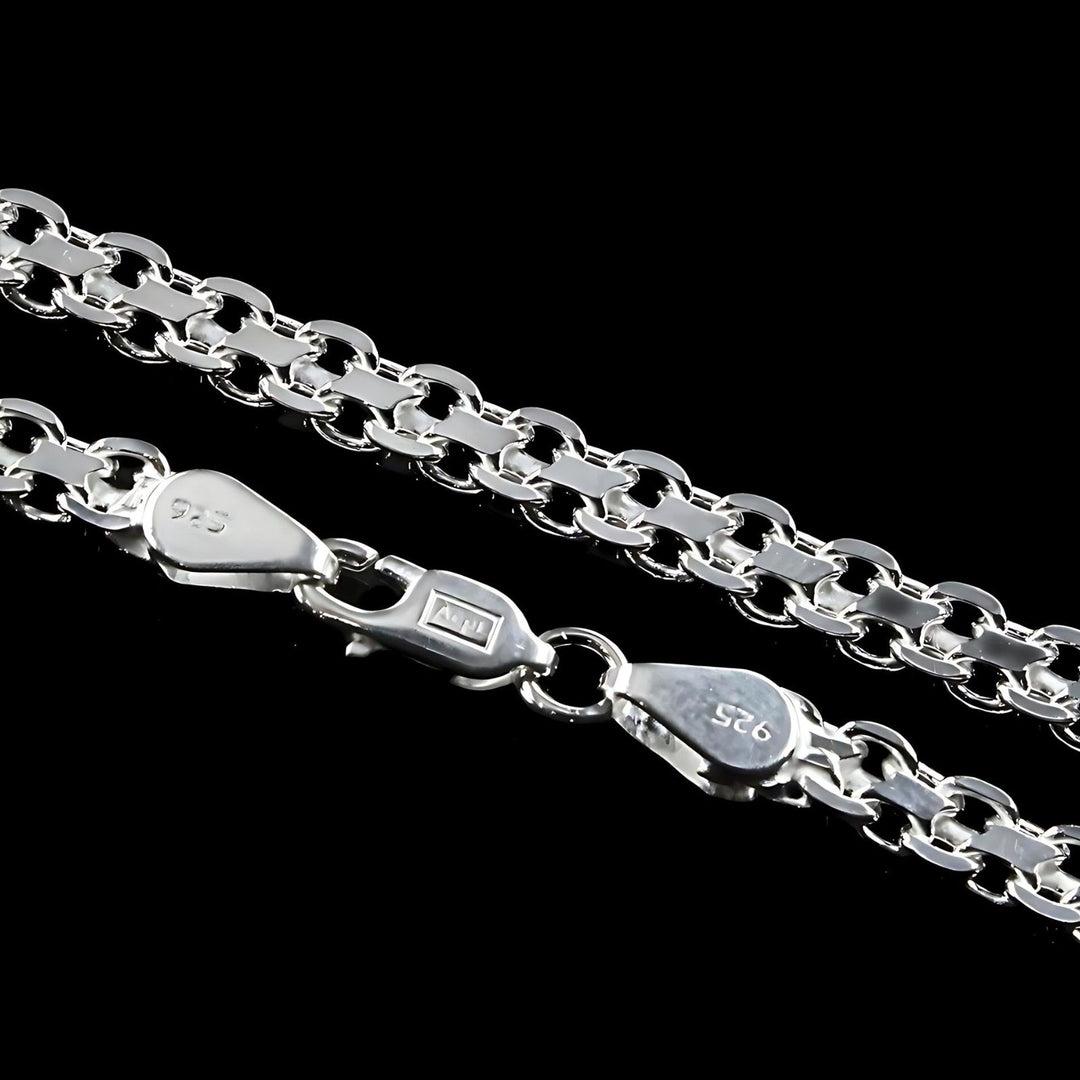 20" 925 Sterling Silver fabulous Bismark Style Unisex Neck Chain