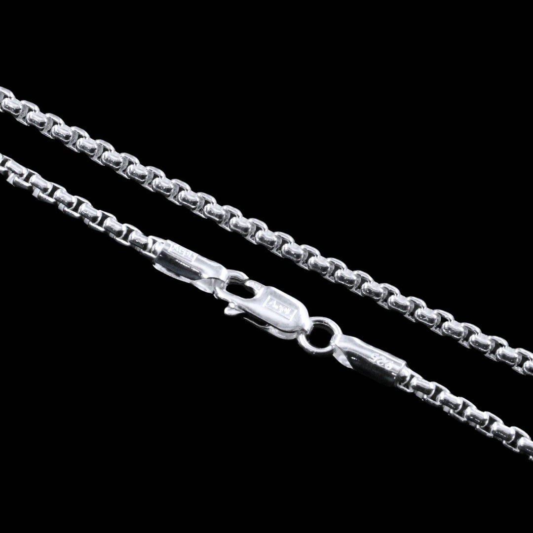 Real 925 Sterling Silver Crude Chain Unisex Neck Chain 24"