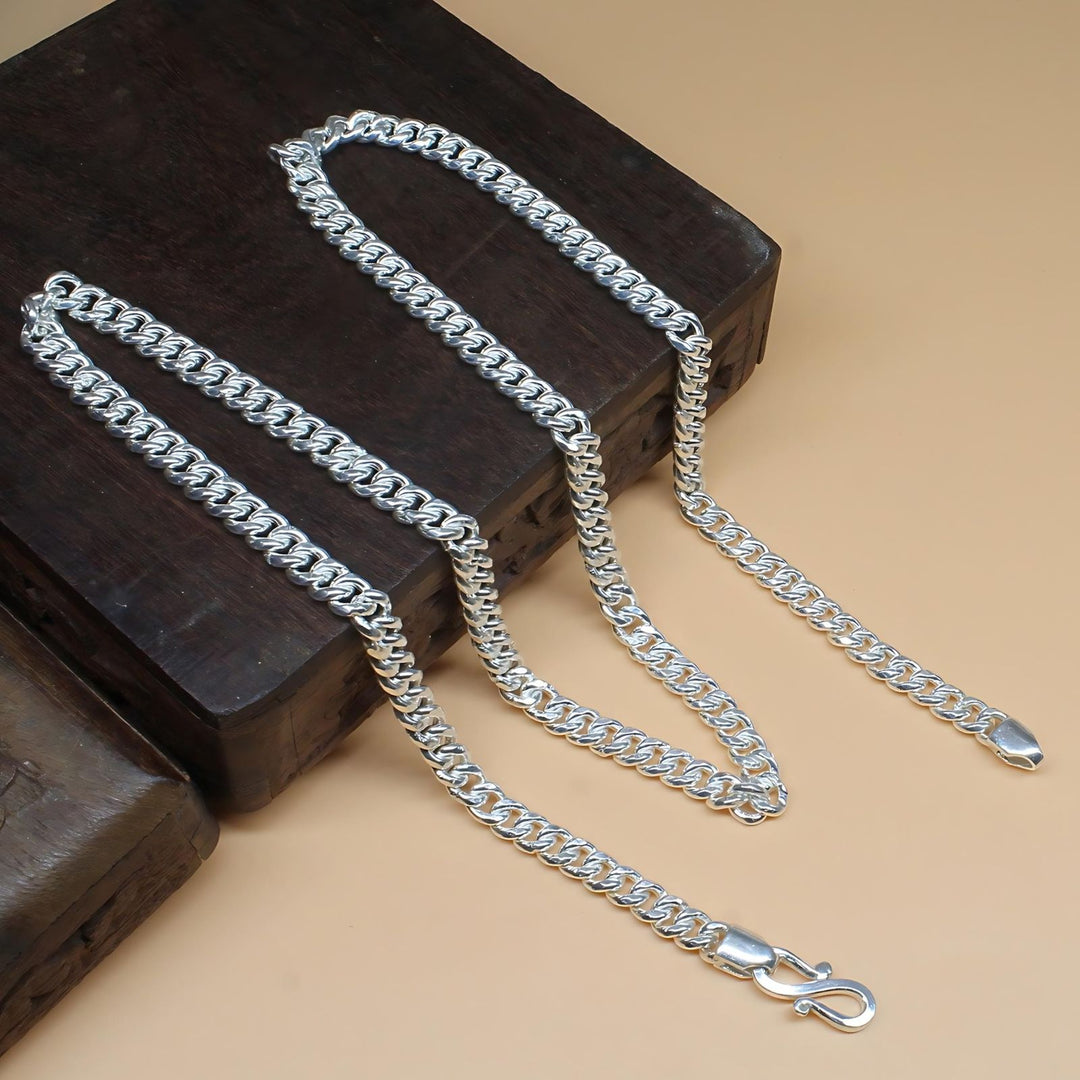 999 Pure Silver Handmade Chain for astrological purpose