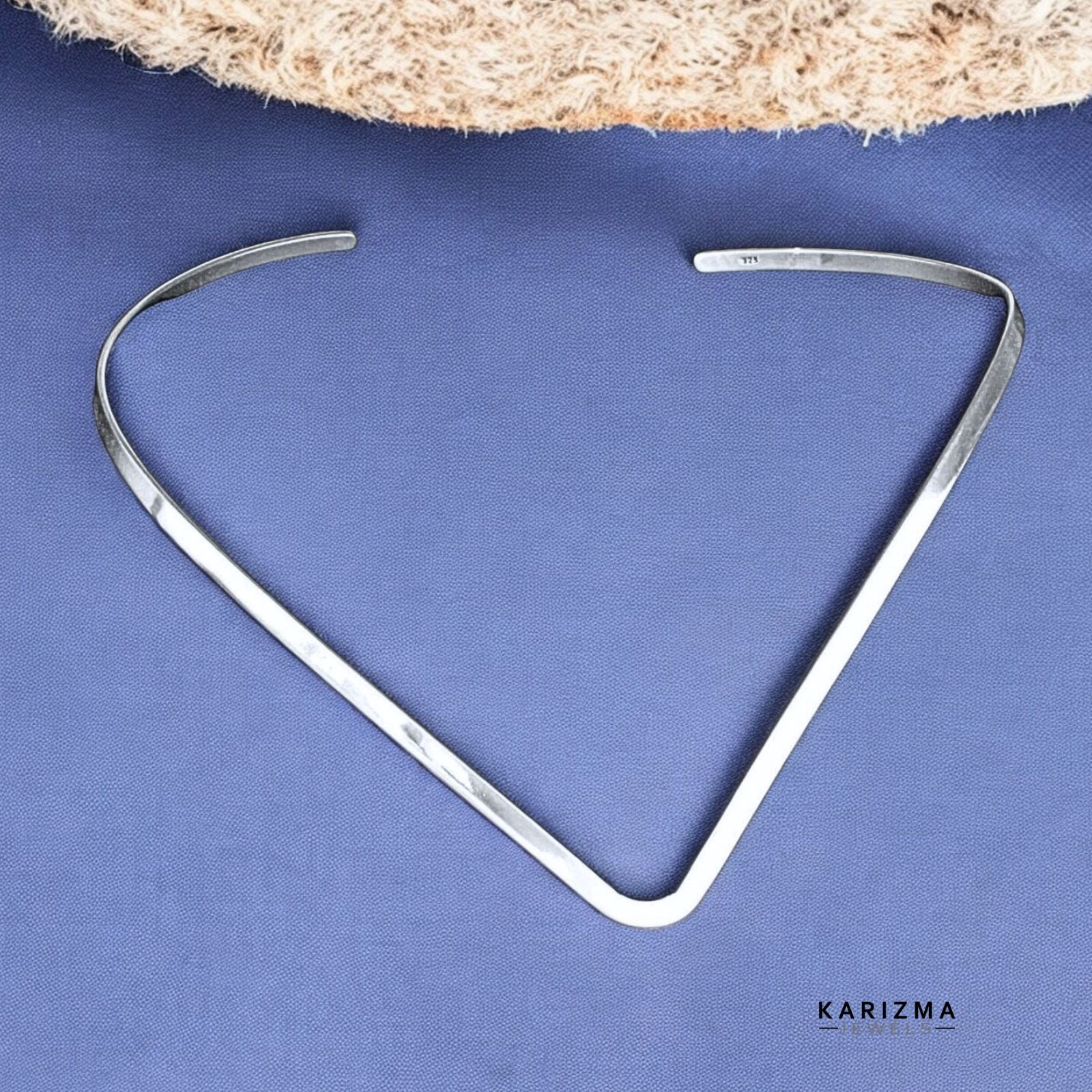 925 Sterling Silver choker necklace Collar Cuff Pattern Women s neckla Karizma Jewels