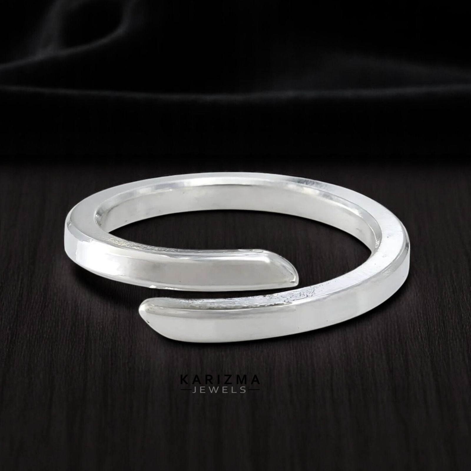 999 Pure Silver Adjustable Ring chandi ka bejod challa – Karizma Jewels