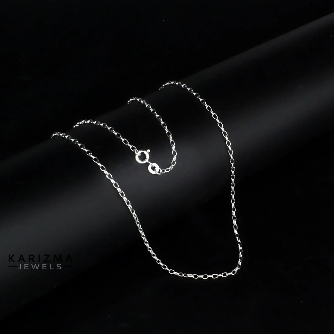 Indian style 925 Sterling Silver Unisex CABLE Neck Chain 18"