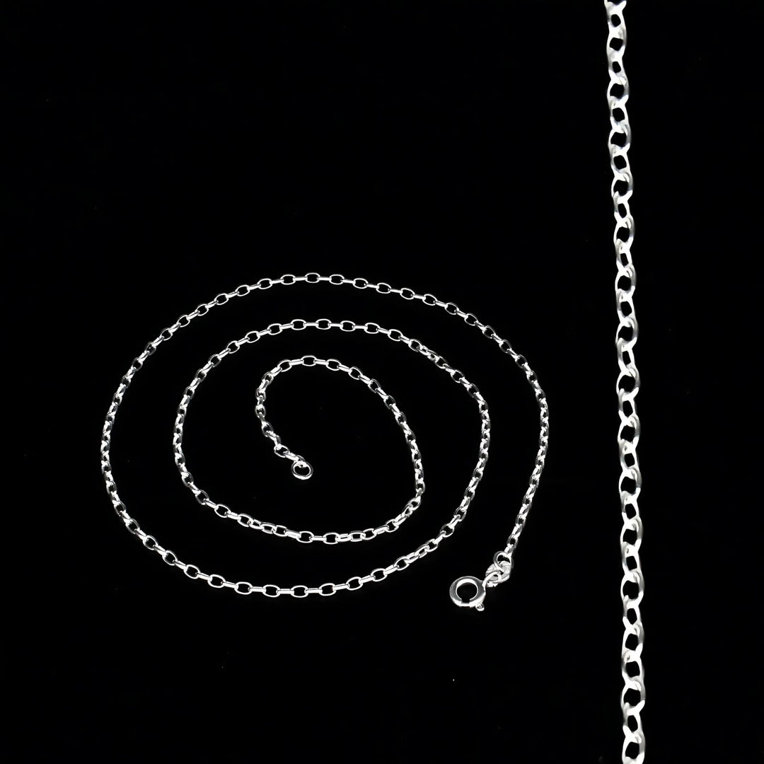 Indian style 925 Sterling Silver Unisex CABLE Neck Chain 18"