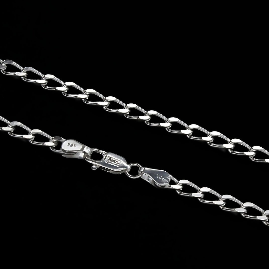 925 Sterling Silver Indian stylish Unisex Cuban Neck Chain 20"