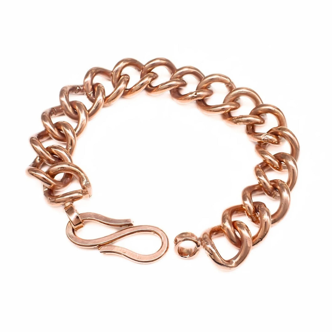 Men's Premium Copper Curb Link Chain Bracelet – Classic Design