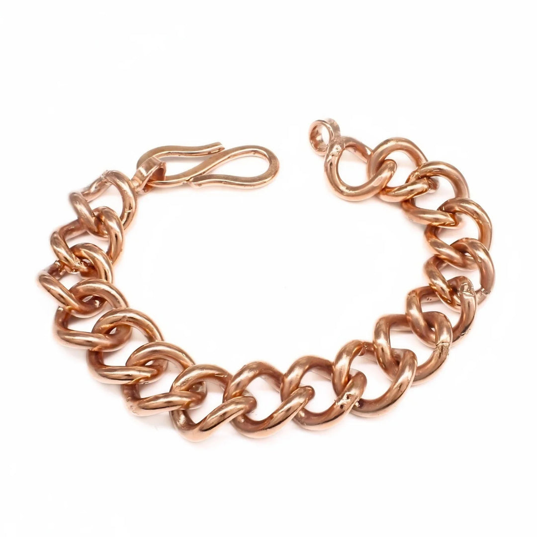 Men's Premium Copper Curb Link Chain Bracelet – Classic Design