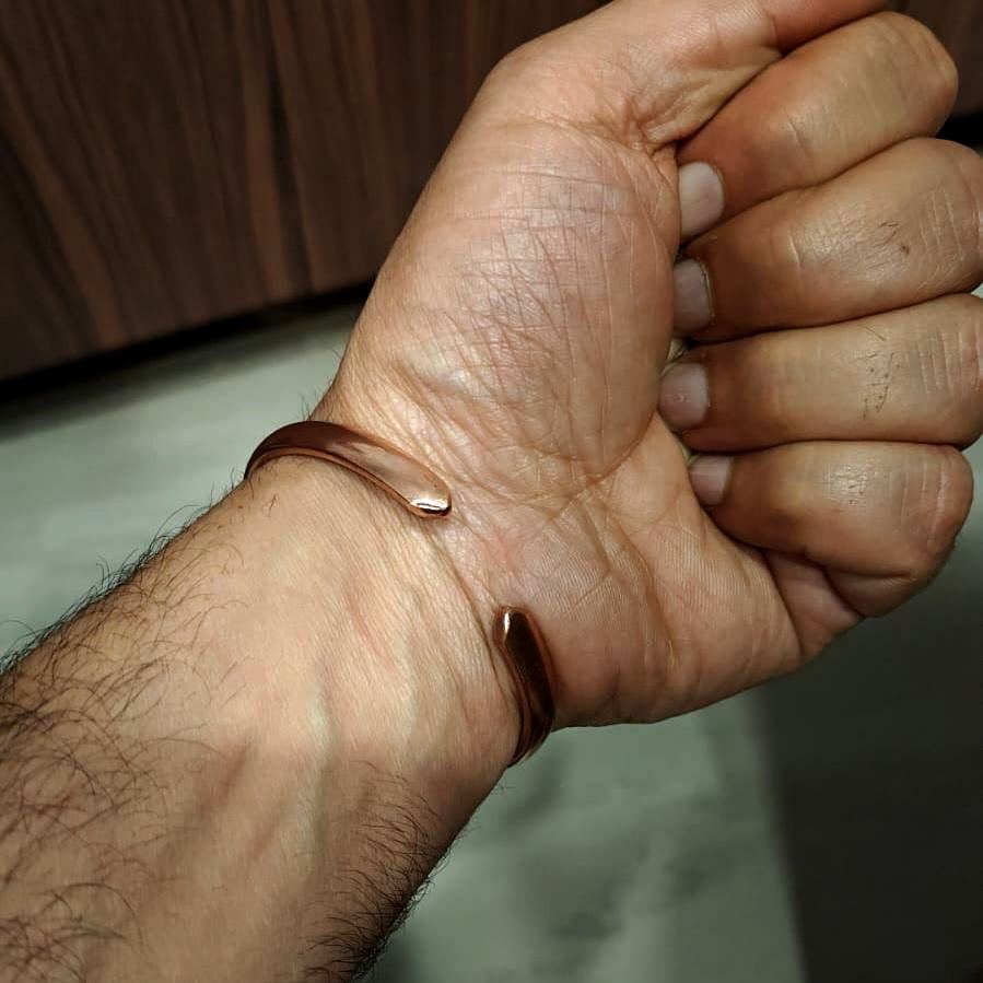 Pure Copper Adjustable Open Cuff Bangle