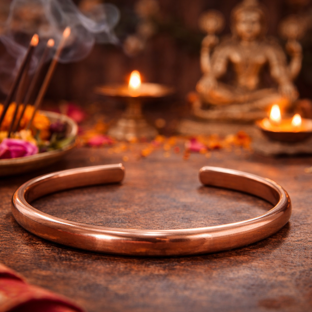 Pure Copper Adjustable Open Cuff Bangle