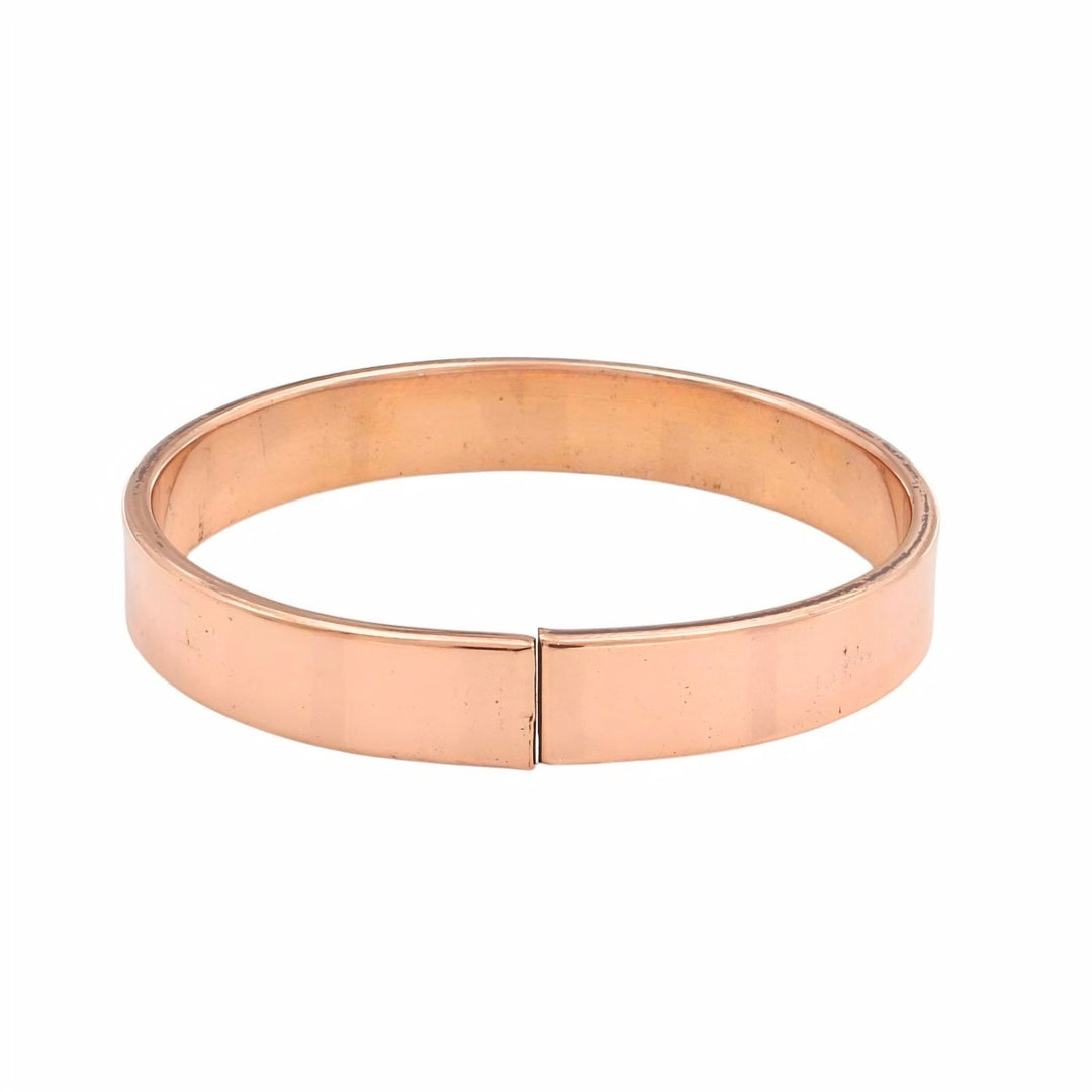Pure Plain Flat Copper Openable Bangle Kada for Men