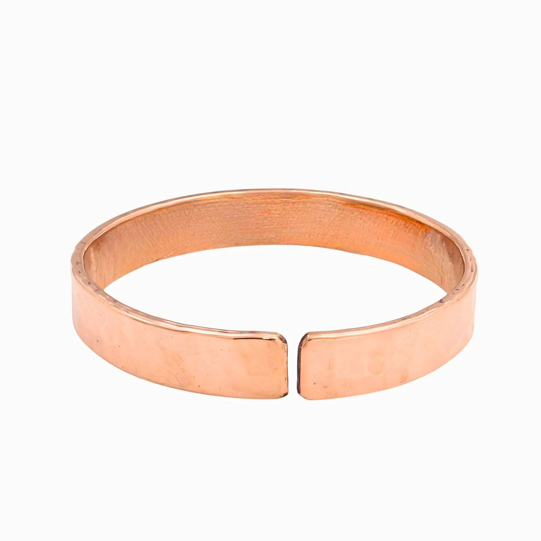 Textured Hammered Pure Copper Open Bracelet