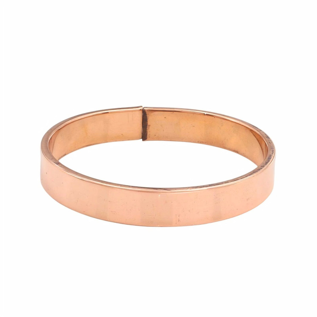 Pure Plain Flat Copper Openable Bangle Kada for Men