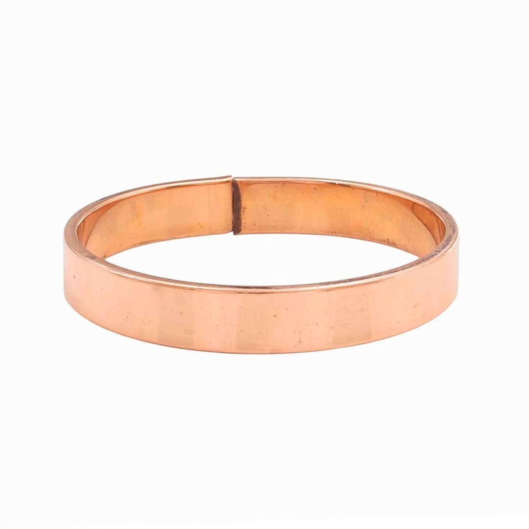 Pure Plain Flat Copper Openable Bangle Kada for Men