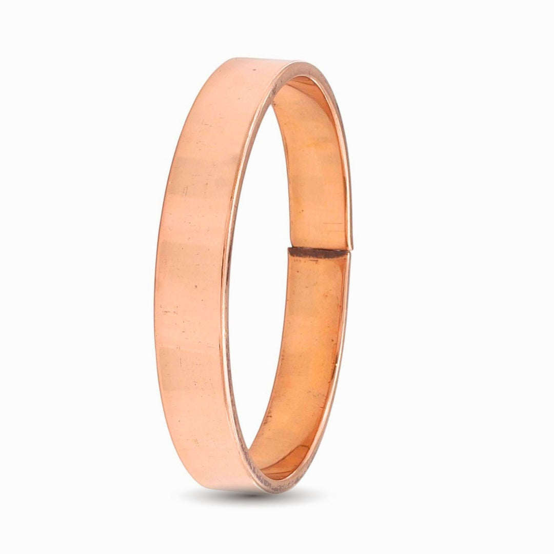 Pure Plain Flat Copper Openable Bangle Kada for Men