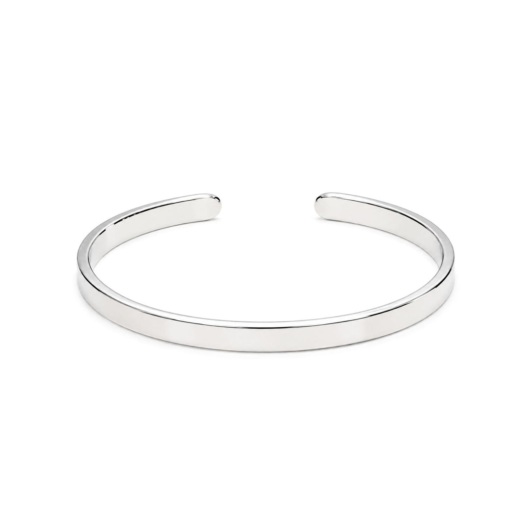 Unisex Sterling Silver Open Kada – Modern Cuff Bracelet