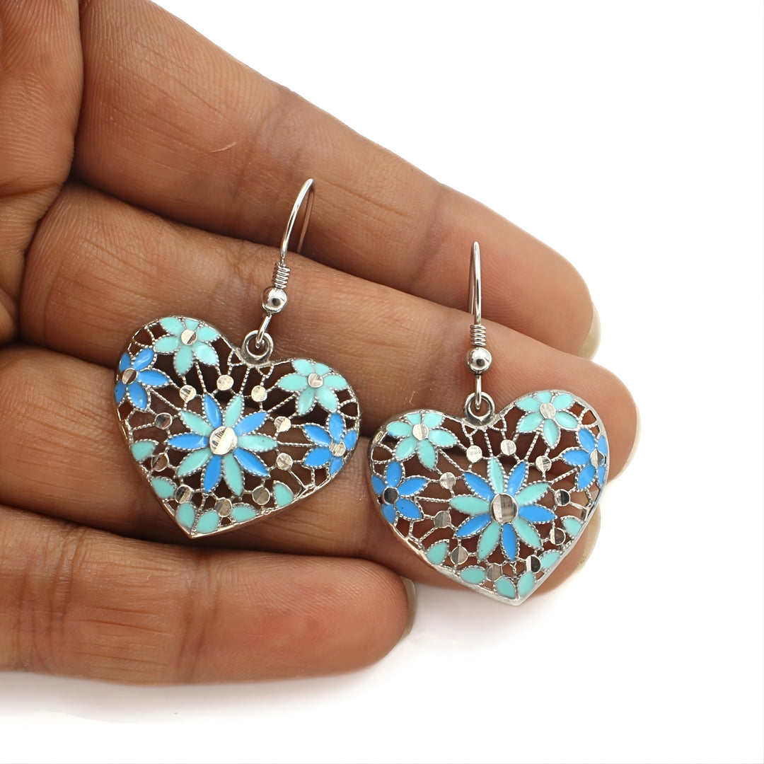 925 Sterling Silver Love Drops Earrings