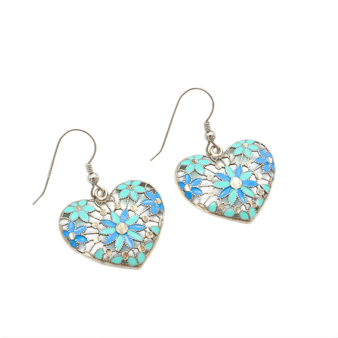 925 Sterling Silver Love Drops Earrings