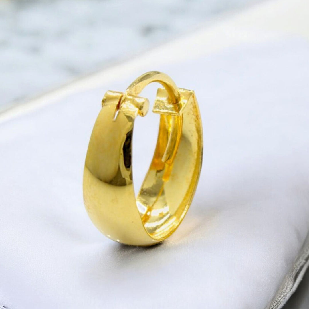 Gold Huggie Earrings Gold Ear Ring Man Hoop Male Earrings Gold 18k